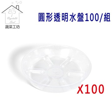 【蔬菜工坊】圓形透明水盤4號100個/組