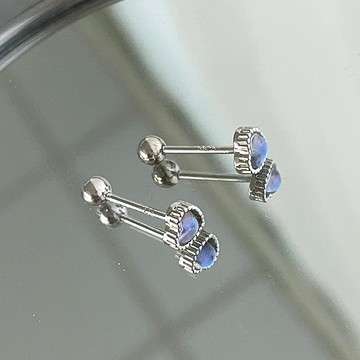 【SK飾品】小愛心耳環 天然石耳環 轉珠耳環【821770】睡覺可戴 鎖珠耳環