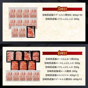 ふるさと納税 宮崎県産豚肉 お楽しみセット6ヶ月定期便【 ロース とんかつ 豚バラ しゃぶしゃぶ 生姜焼き 小間切れ 豚 肉 豚肉 .. 宮崎県川南町