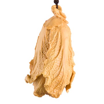 白菜黃楊木把件-百財聚來木雕吉祥家居擺件2款74ap13【獨家進口】【米蘭精品】