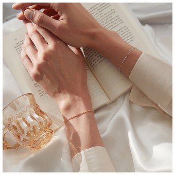 梨花HaNA  韓國925銀細細方塊．迷你輕奢手鍊