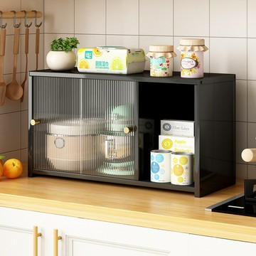 免運/可開發票 廚房多功能置物架多層收納架子調料用品櫥柜臺面防塵碗碟儲物柜子 公司貨最低價 快速出貨