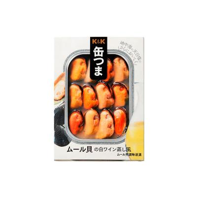 防災 備蓄 おつまみ K＆K 缶つま ムール貝の白ワイン蒸し風12缶 送料無料