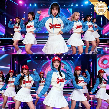 【女團同款】舞蹈演出服 啦啦隊服 健美操服 打歌服 表演服 長袖緊身 韓國女團風 大學生成人演出 舞臺表演