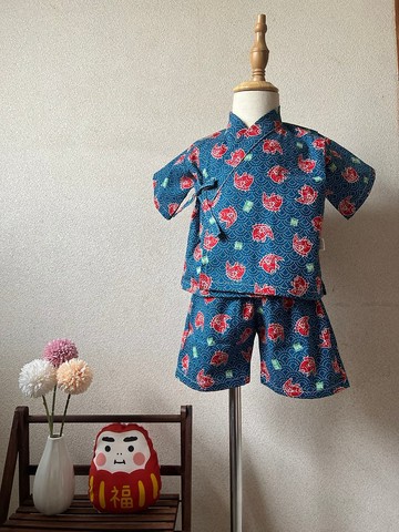 拼拼布。手作 - 兒童甚平、日式浴衣 90公分