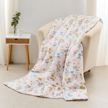 J-bedtime 床寢時光 舒柔棉四季被 涼被 春天花卉 台灣製  1件  180 x 150cm