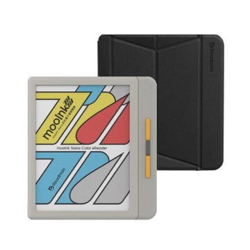 *Readmoo讀墨 7吋 mooInk Nana 彩色電子書閱讀器+磁感應保護殼-迷月白