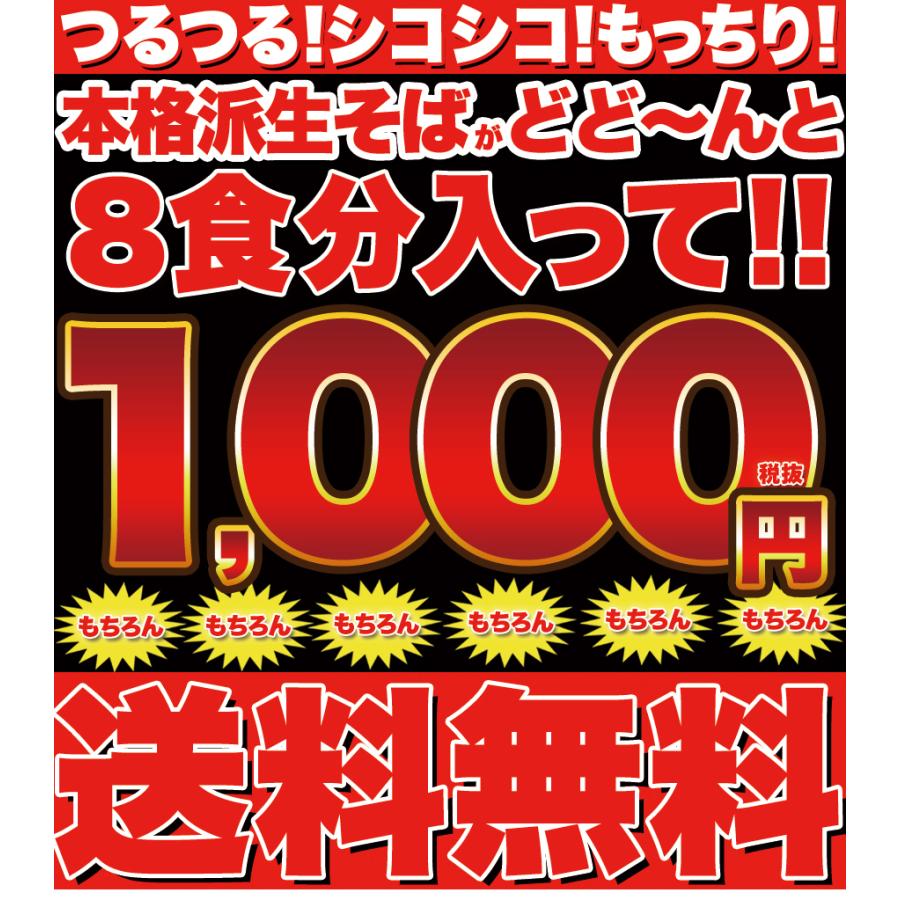 生そば 8食 (180g×4袋) つゆ付 生麺 蕎麦 簡単調理 濃縮つゆ 常温 本格派生そば