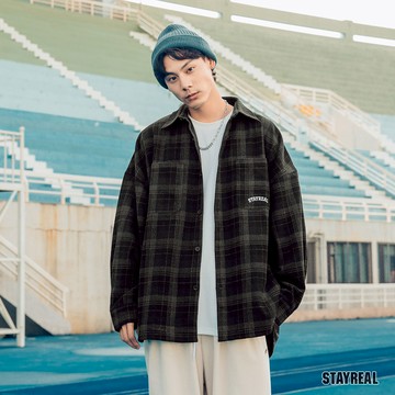 STAYREAL REAL襯衫外套 - 深藍