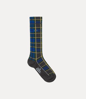 Vivienne Westwood Sock Tartan Blue 4-5 Unisex