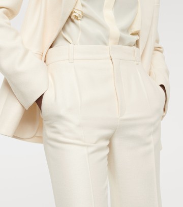 Chloé High-rise silk and wool flared pants