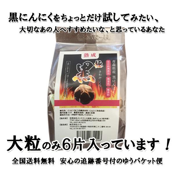 黒にんにく 青森 お試し  6日間分 極黒 熟成黒ニンニク ポイント消化 送料無 メール便