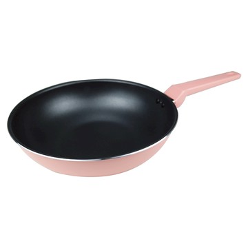 CooK&CooK Verona不沾炒鍋 櫻花粉  28cm  1個