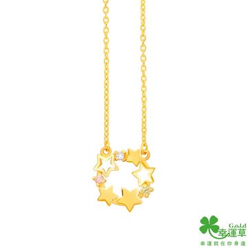 幸運草金飾 煦願黃金鎖骨項鍊