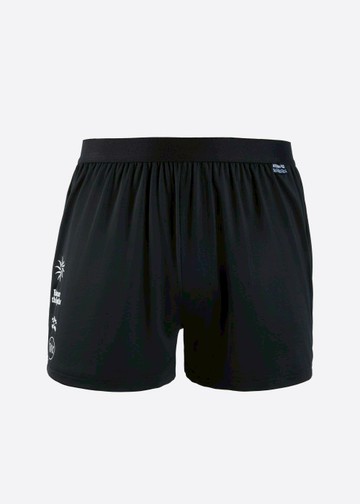 男款_吸濕排汗機能系列．不開襟寬鬆腰帶四角內褲(黑-AH海織標)