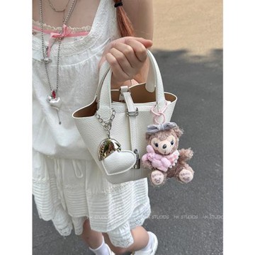 夏季超火手提菜籃子包包女式2025新款高級感通勤水桶包單肩斜挎包