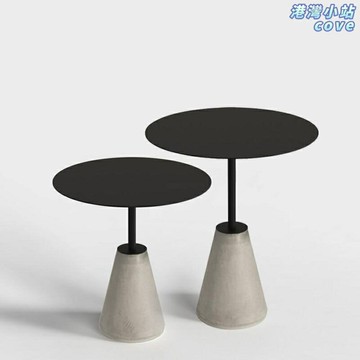 【工業風創意】小圓桌 茶几 邊幾 咖啡桌 奶茶店桌 鐵藝水泥桌 簡約現代 穩固耐用 適用於咖啡廳/奶茶店/家居角落