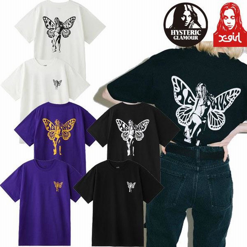 X-GIRL HYSTERIC GLAMOUR BUTTERFLY S/S T - Tシャツ/カットソー(半袖