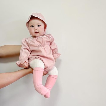 春秋款泡泡哈衣爬服送帽子抹胸