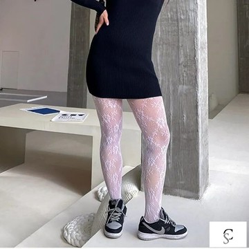 【XL-8XL大尺碼】👩 大尺碼 內搭褲 瑜伽褲 絲襪 鯊魚褲女  大碼胖MM鏤空蕾絲網襪連褲襪日係洛麗塔