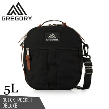【GREGORY 美國 5L QUICK POCKET DELUXE斜背包《黑》】155618/側背包/休閒包