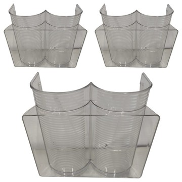 可疊加保溫杯收納架 加厚材質 結構耐用  透明  3個