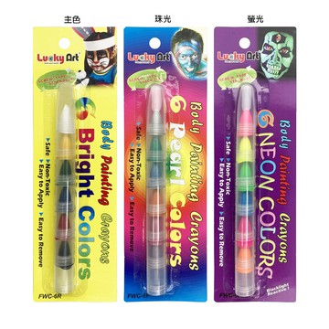 人體彩繪六節筆型系列6色組【九乘九購物網】
