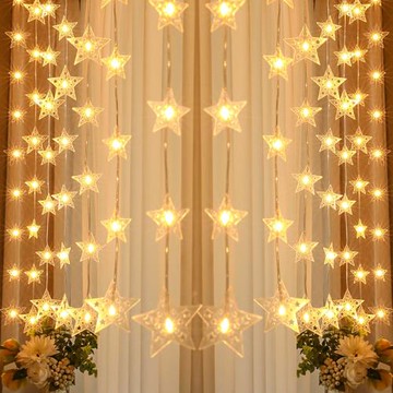 led星星燈串閃燈滿天星窗簾裝飾燈生日求婚布置小彩燈櫥窗氛圍燈