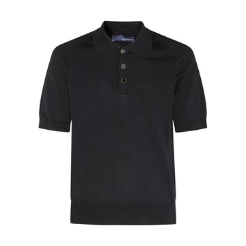 Lardini - Black Cotton Polo Shirt