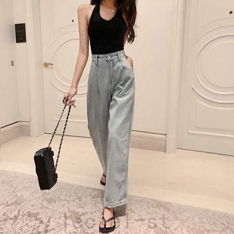 21新作春 夏 ボトムス パンツ ロング デニム ジーンズ レディース ラフ ワイルド ハイウエスト 通販 Lineポイント最大get Lineショッピング