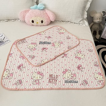 Kitty隔尿墊🎀 卡通姨媽墊生理期床墊女生宿舍床上可洗月經期例假防漏墊子隔尿墊