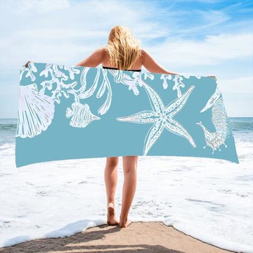 跨境爆款彩條系列沙灘巾TEMU超細纖維吸水柔軟印花度假沙灘浴巾