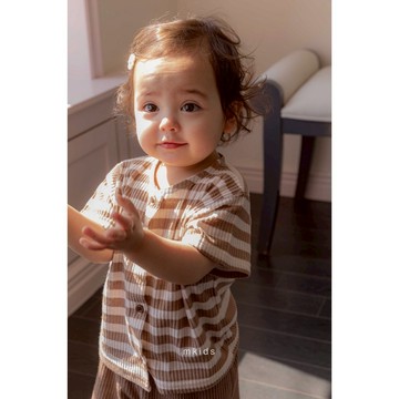 mkids 清涼條紋衫套裝｜女童套裝 兒童短褲 寶寶套裝 嬰兒上衣 兒童上衣 韓國童裝