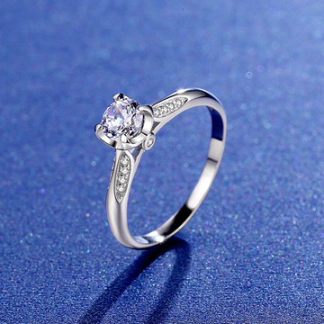 現貨+預購 莫桑鑽戒指925純銀開口戒-1克拉四爪8心8箭情人節生日禮物女飾品2色73yk14【獨家進口】【米蘭精品】