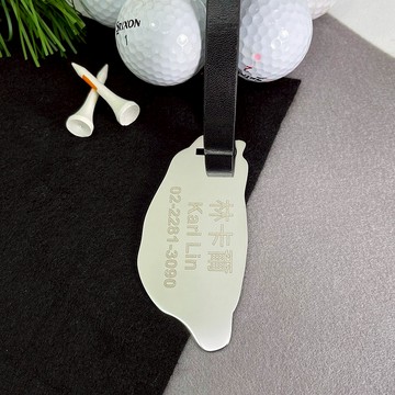 【FulgorJewel】客製化高爾夫球袋姓名牌 行李吊牌 TAIWAN造型