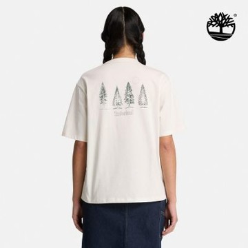 Timberland官方旗艦 女款白色休閒短袖T恤|0YH5UCM9