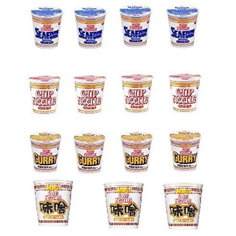 日清食品 カップヌードルミニシリーズ4種類セット(15食入り) ヌードル味 ミニ4個・カレー味4個・シーフード味4個・味噌味3個