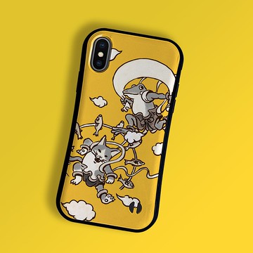 握把 iPhone 手機殼 Fujin Raijin黃黑