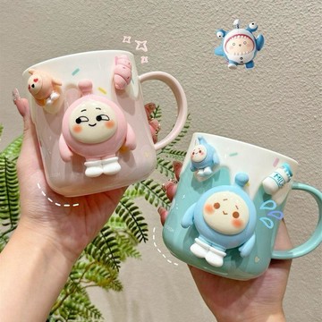 【臺灣-出貨】蛋仔派對漱口杯卡通兒童洗漱杯家用-小孩刷牙杯子高顏值ins風LIHUAN