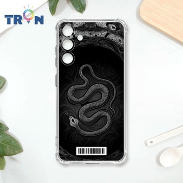 TRON 三星 S24 PLUS 黑白蛇圖騰 四角防摔載具殼 軟殼 手機殼