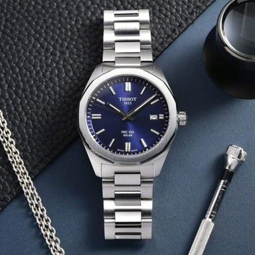 TISSOT 天梭 官方授權 李棟旭配戴款 PRC 100 Solar太陽能手錶 七夕浪漫購 送禮首選-39mm T1514221104100