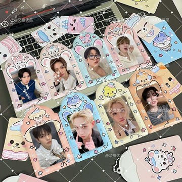 💖秋季好物上新✨臺灣出貨 韓娛straykids動物塑大合集PVC卡套收納專輯三寸小卡展示掛件