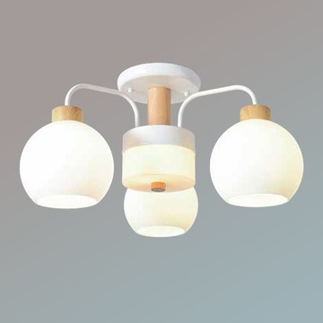 白玉玻璃造型半吸頂燈 36-61004