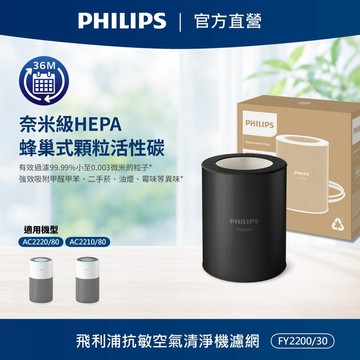 奈米級防護複合HEPA&活性碳濾網 (FY2200/30)-奈米級HEPA&活性碳複合式濾網 適用:AC2220及AC2210