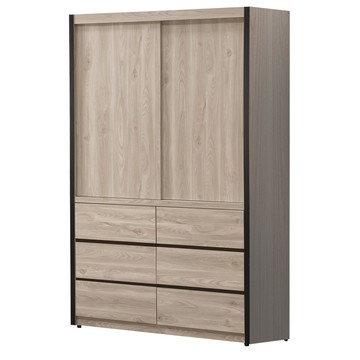 Homelike 喜家居4尺六抽推門衣櫃(2043)