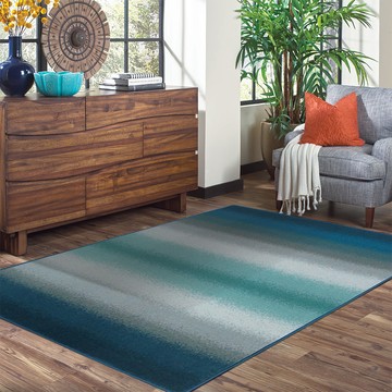 大藝術家彩繪圈毛地毯 幻藍 100x140cm