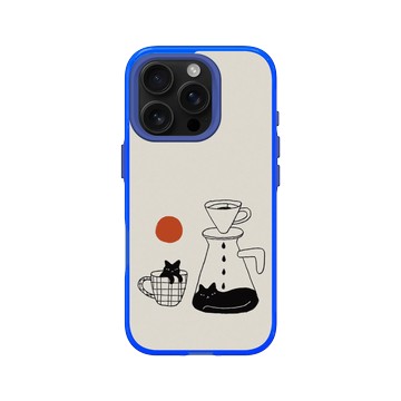 iPhone 16 Pro Clear 激光藍 - ilovedoodle (Lim Heng Swee) - Coffee Cat: 慢滴醇香