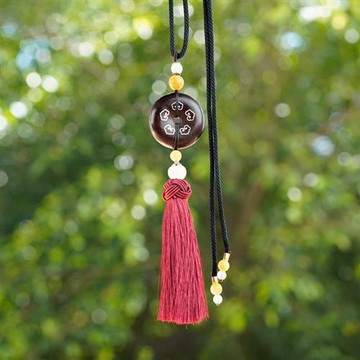 【米蘭精品】汽車掛飾車內吊墜-小葉紫檀如意平安扣吊飾汽車內飾74if73