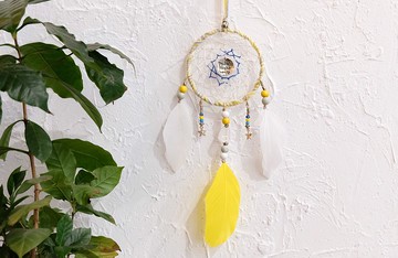 捕夢網掛飾 - 白晶