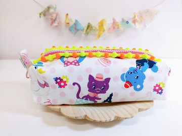 可愛旅行小動物胖胖包化妝包收納包筆袋